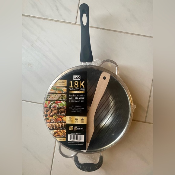 IKO Kitchen Iko 8k Signature Series 4 Piece Gold Non Stick Cookware